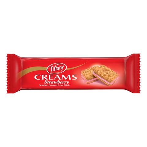 Tiffany Strawberry Flavoured Cream Biscuits 84g