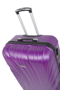 Senator Hard Case Trolley Luggage Set of 3 Suitcase for Unisex ABS Lightweight Travel Bag with 4 Spinner Wheels KH115 Purple