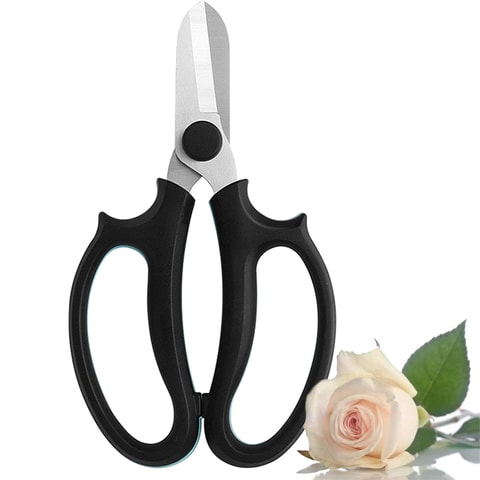 اشتري Doreen Garden Flower Scissors, Premium Thickened Stainless Steel Floral Shears, Strong Pruner for Flowers, Branches and Leaves black(GC2116A) في الامارات