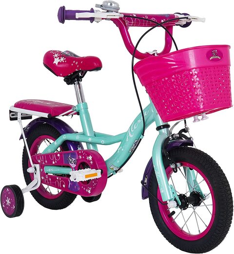 Vego Alexa Kids Bike 12 Inch With Rear Sidewheels, Green