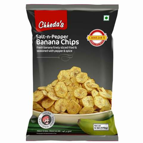 Chheda&#39;s Namkeen Salt N Pepper Banana Chips 170g