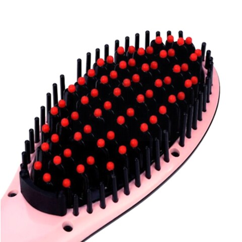 Generic-Fast Hair Straightening Tool Hair Brush Ceramic Electric Hair Straightener Comb with LCD Display