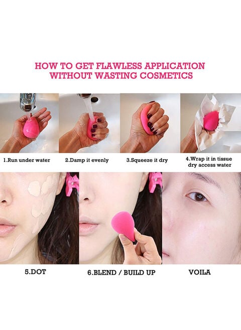 Generic Flawless Makeup Blender Cosmetic Sponge Pink
