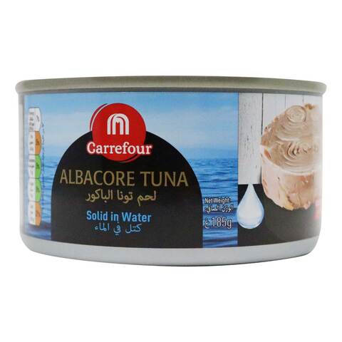 Carrefour Albacore Tuna Solid In Water 185g