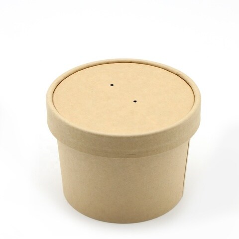 ProdelPak Soup Cups 8Oz/240ML White With Paper Lid 20 Pieces