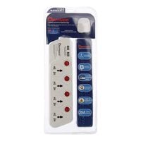 Oshtraco 4 Way With Extension Switch With 2 USB And 2m Cord