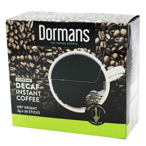 Dormans Supreme Decaf Instant Coffee Mix 2g x Pack of 36