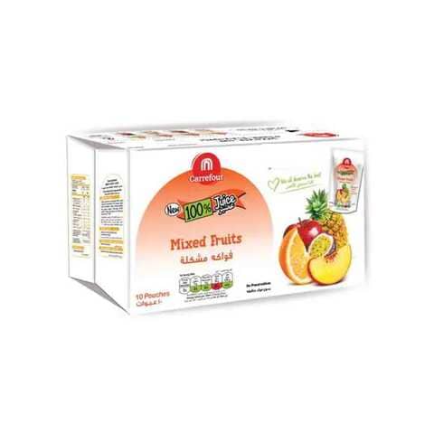 Carrefour Juice Mix Fruit Flavor 200 Ml 10 Pieces