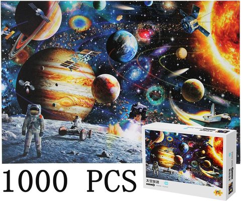 1000 Piece Space Traveler Puzzles Paper Planets Spacecraft in Space Jigsaw Puzzle for Adult Kids