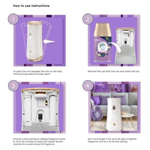 Glade Automatic Spray Refill Lavender &amp; Vanilla Air Freshener 269ml