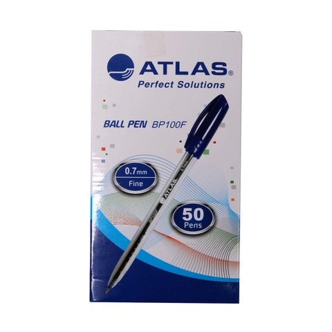 Atlas Ballpen 0.7mm Fine BP100F 50 Pieces Per Box Blue
