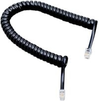 Phone Telephone Extension Cord Cable Line Wire With Standard Rj11 6P4C Plugs For Landline Telephone- Black