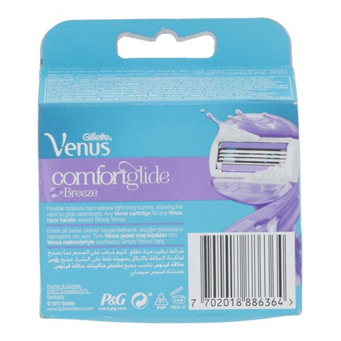 Gillette Venus Breeze Razor With Blade Refills 4 pcs