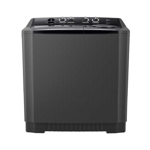 LG Twin Tub Washer P2061PT 16 KG Capacity - Black (Plus Extra Supplier&#39;s Delivery Charge Outside Doha)