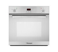 Bompani 60cm Stainless Steel Gas Built-in Oven With Turbo Fan, Front Control Panel, Electronic Timer, And Fan Assisted Gas Oven With 3 Programs - 1-Year Manufacturer Warranty - BO243JGL Silver