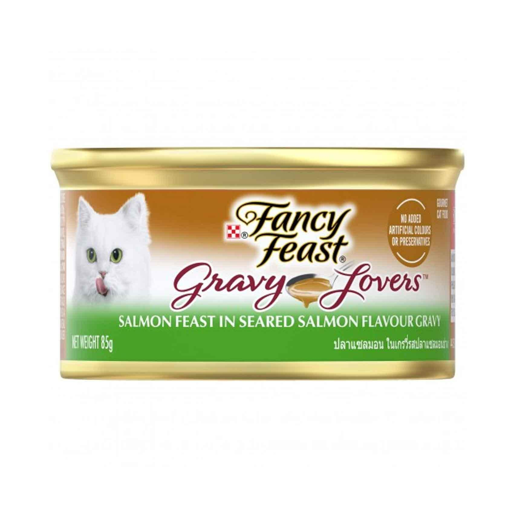 Fancy Feast Gravy Lovers Salmon Flavoured Cat Food 85g Online