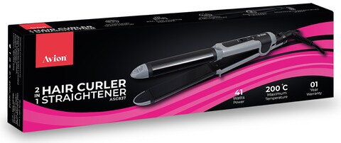 Buy Avion 2 In 1 Hair Curler Straightener 41W Maximum 200C