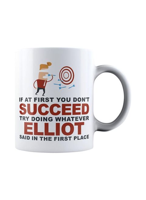 muGGyz Ready To Shamrock Printed Ceramic Coffee Mug White