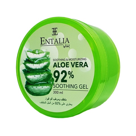 Buy Entalia Aloe Vera Smoothing  Moisturizing 92% Gel 300ml in Saudi Arabia