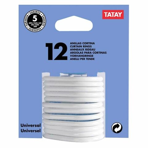 Tatay &amp; Beta Bathroom Curtain Rings 12 Pieces