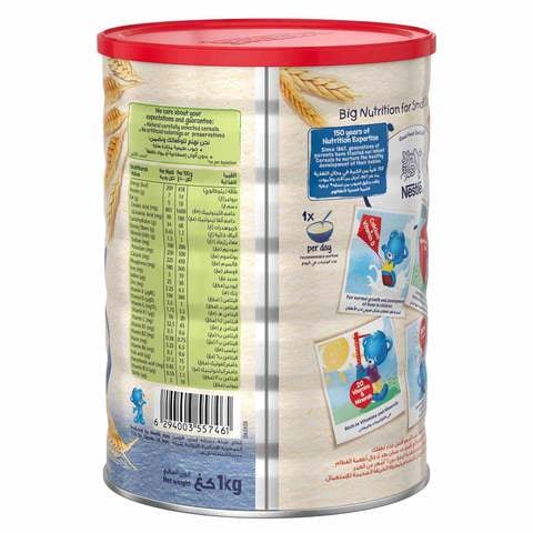 Nestl&eacute; Cerelac From 6 Months, Wheat with Milk Infant Cereal 1kg Tin