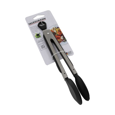 Buy Fackelmann Multipurpose Tongs Black And Silver Online Shop