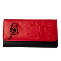 Biggdesign Cats Women&#39;s Wallets, Card Holder Wallet, Clutch Purse, Credit Card Holder, Large Capacity Womens Wallets Carrying Cash, Credit Cards and Mobile Phone, Red Color