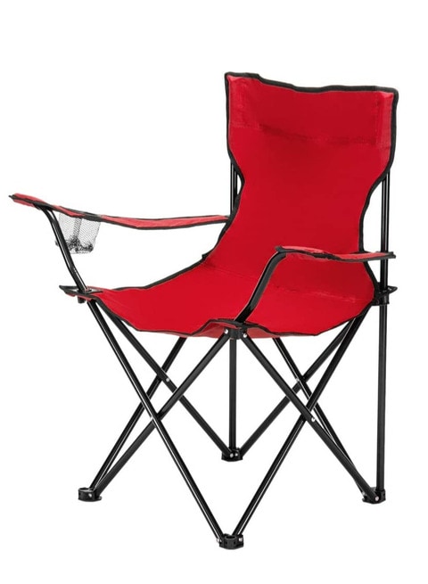 ALSAQER-Camping Chair/Picnic chair/Out Door Chair  Hand Support with Cup Holder with Carry Bag(Red)
