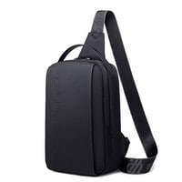 Arctic Hunter Crossbody Sling Bag Synthetic PU Water Resistant Unisex Small Shoulder Bag for Business Travel Outdoor Shopping XB00541 Black