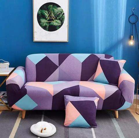 Deals for Less - Strechable Sofa Cover, One Seater,  Geometric Design
