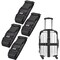 Homarket&reg; Adjustable Luggage Straps with Combination Lock Suitcase Belts for Travel 165 Inch 4Pack black(GC2740A)