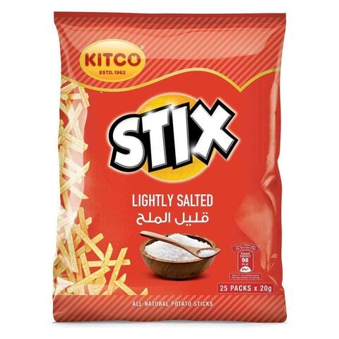 Kitco Stix Lightly Salted Potato Sticks 20g Pack of 25