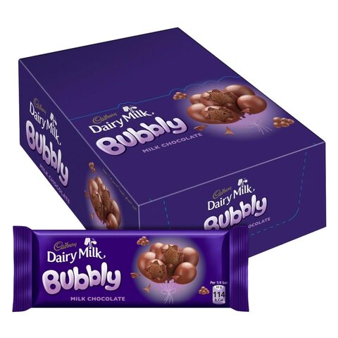 Buy Cadbury Dairy Milk Bubbly 87g Pack of 12 in Saudi Arabia