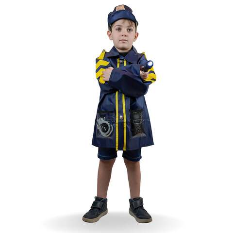 Fitto Policeman Role Play Costume Set - Police Costume for Kids Dress Up Pretend Play Outfit with Rescue Tools and Accessories Kids Toys