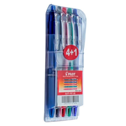 بايلوت فريكسيون كليكر 0.7 ملم قلم حبر قابل للسحب والمسح متعدد الألوان 5 قطع
