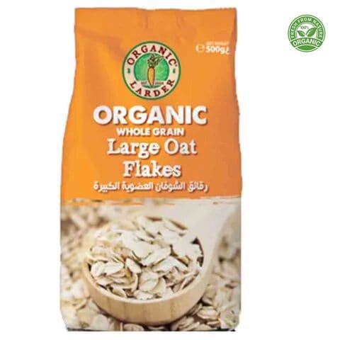Organic Larder Whole Grain Large Oat Flakes 500g