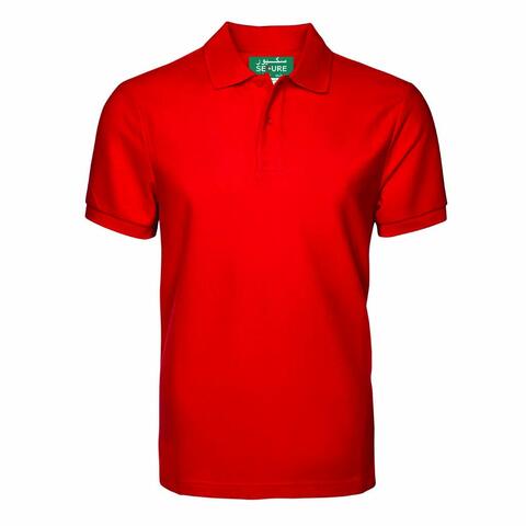 Santhome Men&#39;s Secure Anti-Microbial Half Sleeve Polo T-Shirt, 2X-Large, Red