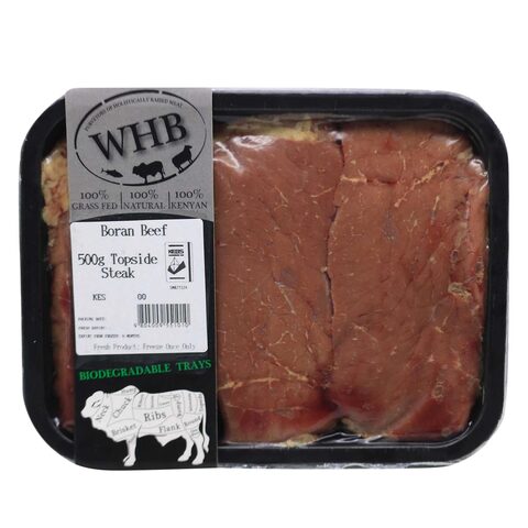 WHB Boran Beef Topside Steak 500 Gr