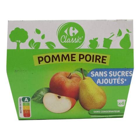 Carrefour Classic Apple Pear Compote 100g Pack of 4