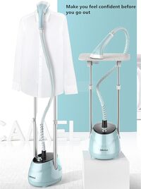 Nobel Garment Steamer With Detachable Water Tank Adjustable Telescopic Pole &amp; 35g/min Steam Flow 1.8 L 1800 W NGS45 Light Green