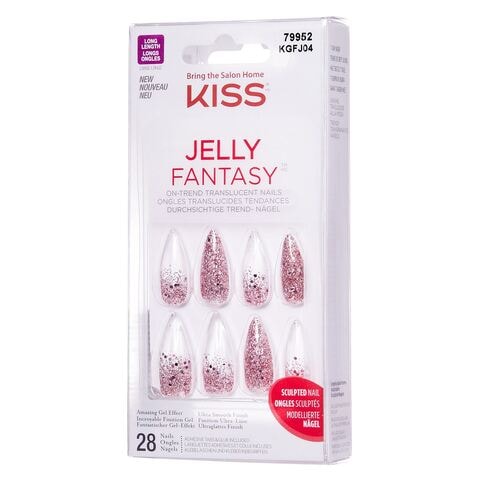 Kiss Jelly Fantasy False Nails KGFJ04C Clear 28 PCS
