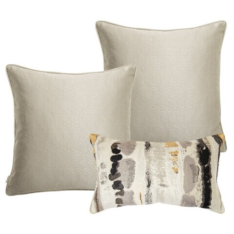 Gold hot sale patterned cushions