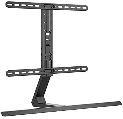 Skilltech TV Table Top Stand, Universal TV Stand, Height Adjustable TV Stand, Holds up to 88lbs Screens, TV Stand for 23 to 75 inch TVs, Matte Black.