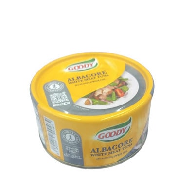 Buy Goody White Meat Tuna In Sunflower Oil 185g in Saudi Arabia
