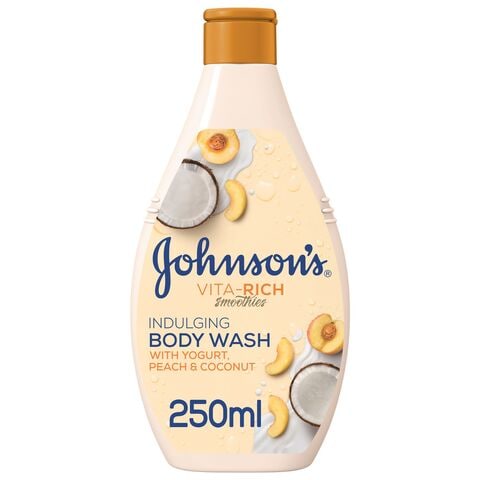 Johnson&#39;s Vita-Rich Smoothies Indulging With Yogurt Peach And Coconut Body Wash 250ml