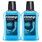 اشتري Close Up Antibacterial Mouthwash Cool Breeze Blue 400mlx2 في الامارات