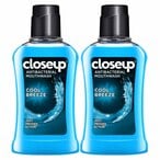 Buy Close Up Antibacterial Mouthwash Cool Breeze Blue 400mlx2 in UAE