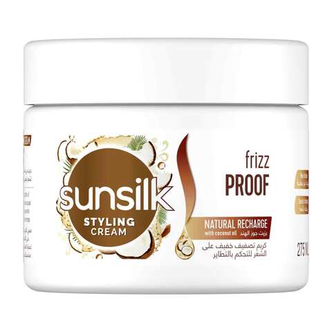 Sunsilk Frizz Proof Natural Recharge Styling Cream With Coconut Oil, 275ml