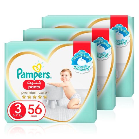 Buy Pampers Premium Care Diaper Pants Midi Size 3 6-11kg 56 Count Online