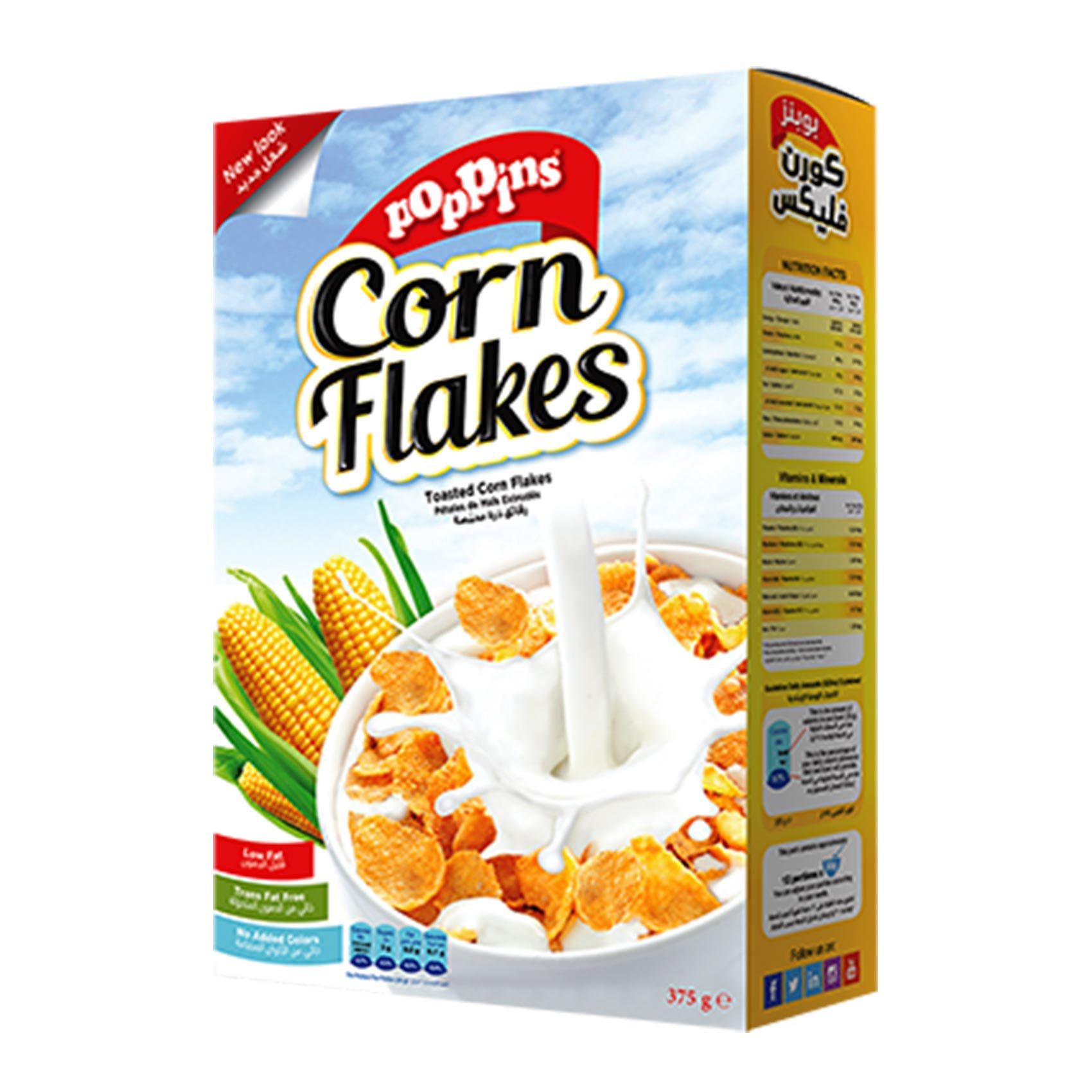 Buy Poppins toasted corn flakes 375 g Online Shop Food Cupboard on